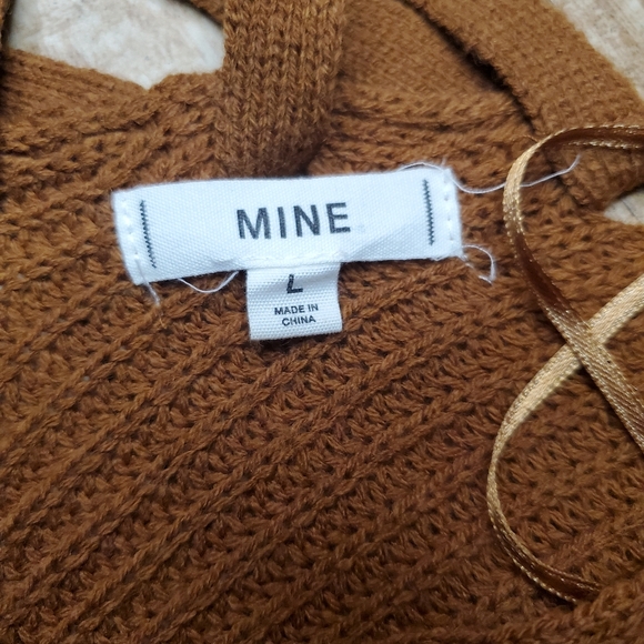 Mine Women's Knitted Brown Cardigan Sz L - Picture 6 of 7